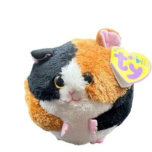TY Beanie Ballz Collection Speedy Guinea Pig Hamster Stuffed Animal Plush Calico